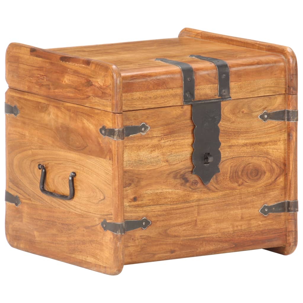 Chest 40x40x40 cm solid acacia wood