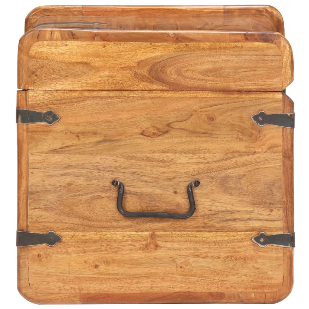 Chest 40x40x40 cm solid acacia wood