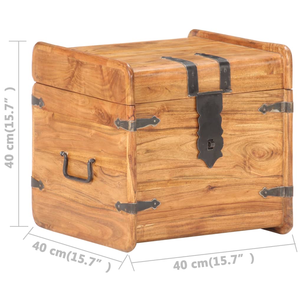 Chest 40x40x40 cm solid acacia wood