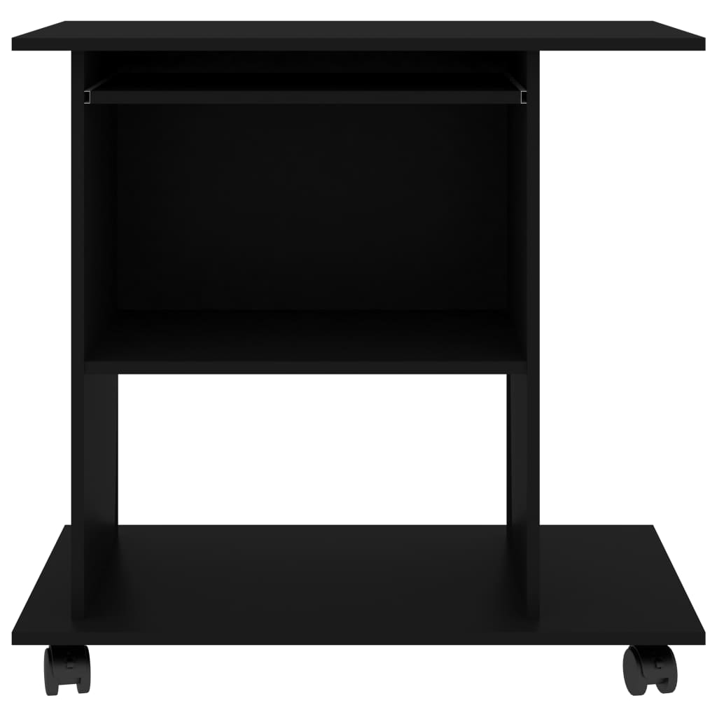 Computer desk black 80x50x75 cm engineered wood