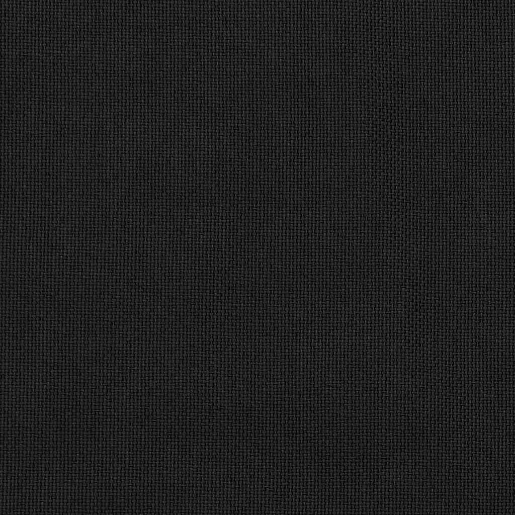 Blackout curtains hooks and linen design 2 pieces black 140x225 cm