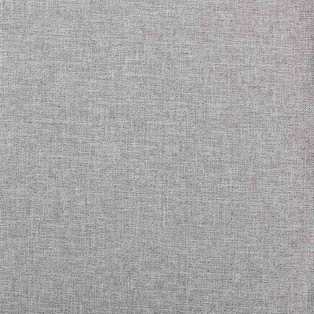 Blackout curtains with hooks and linen design 2 pieces grey 140x245 cm