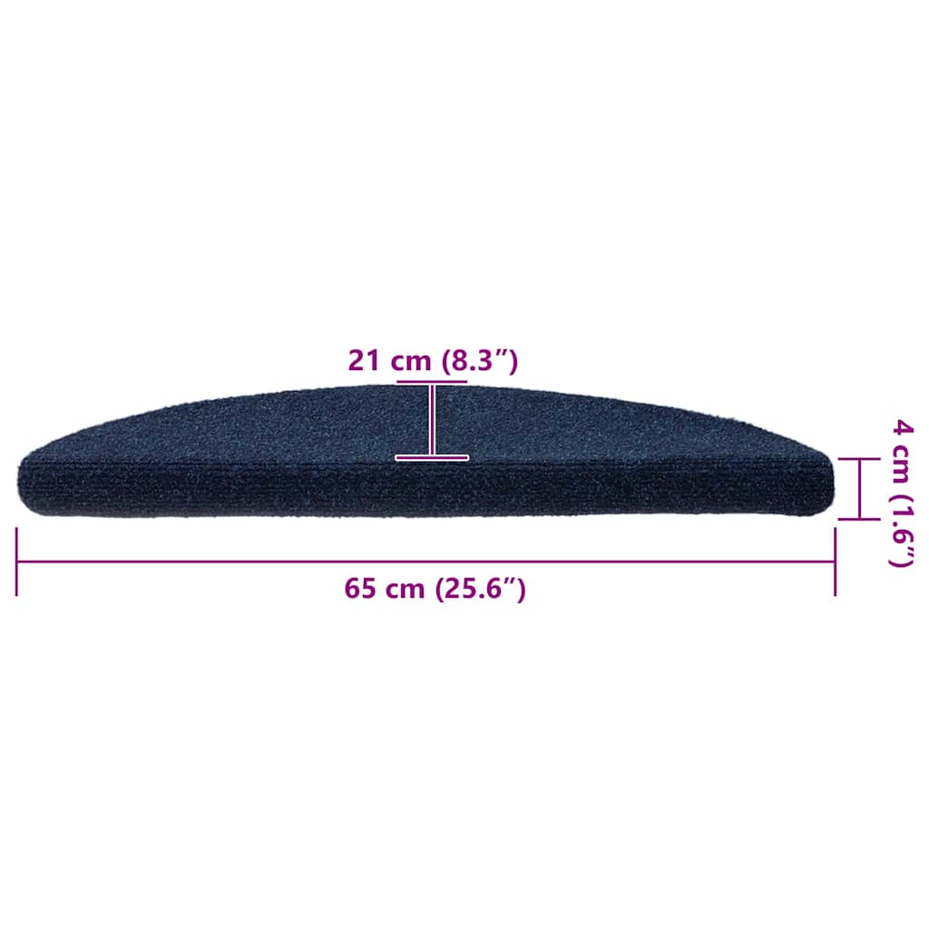 Selvklebende trappematter 15stk marineblå 65x21x4cm nålestempel
