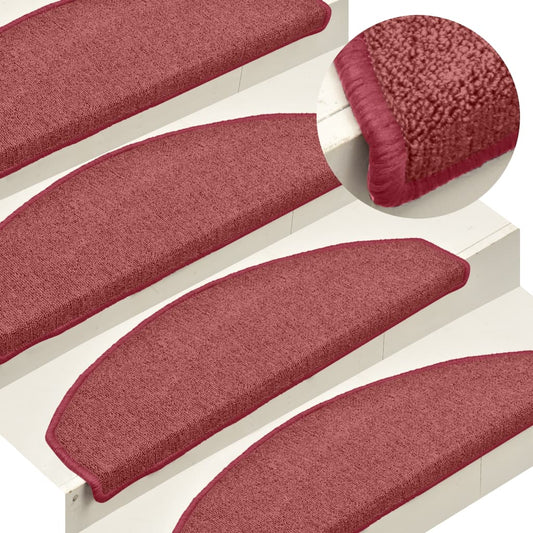 Stair treads 15 pcs red 65x24x4 cm