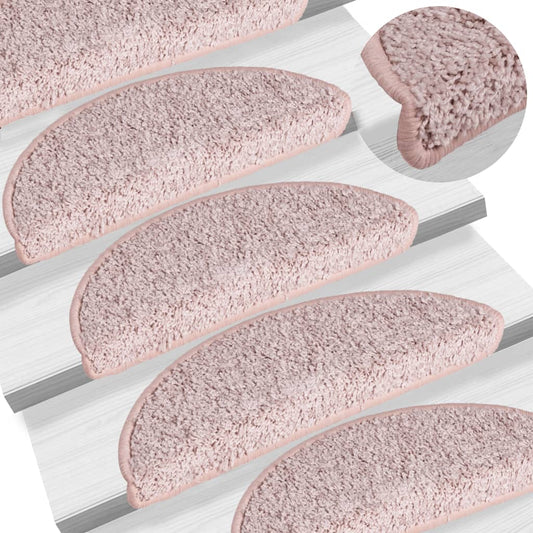 Stair treads 15 pcs light pink 56x17x3 cm