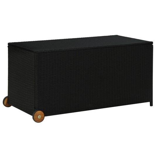 Garden box black 120x65x61 cm poly rattan