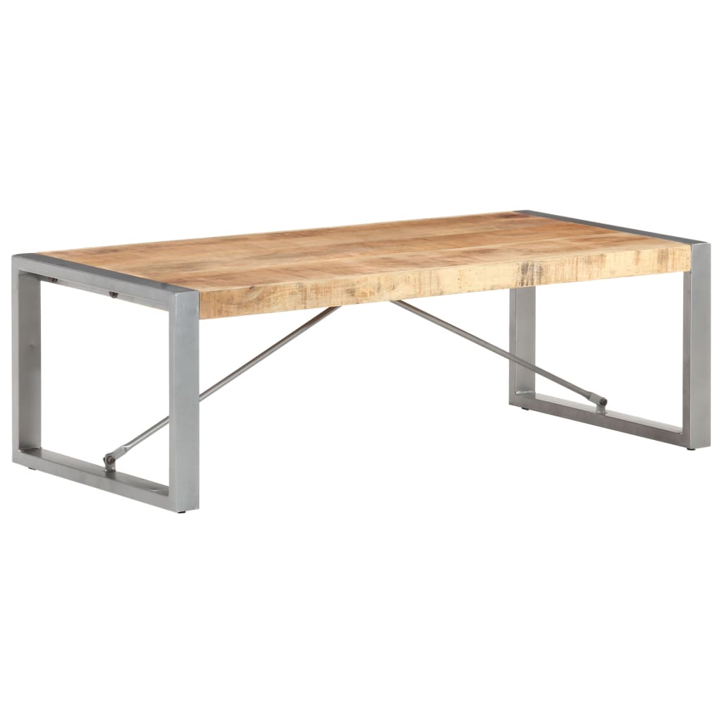 Coffee table 120x60x40 cm rough mango wood