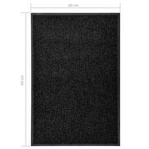 Doormat washable black 60x90 cm