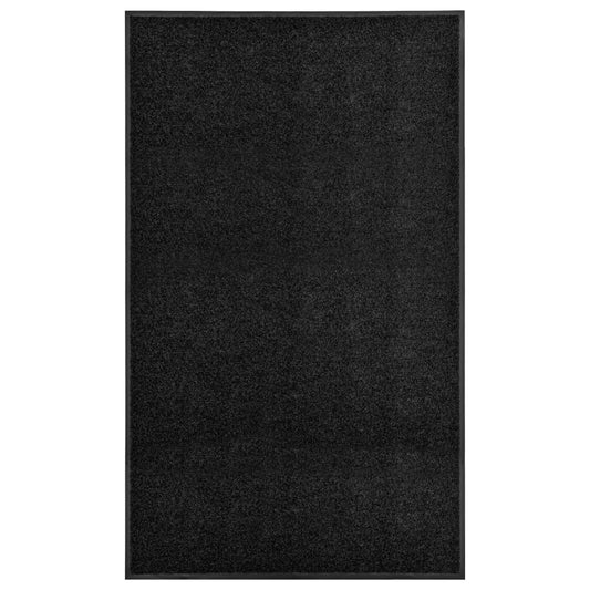 Doormat washable black 90x150 cm
