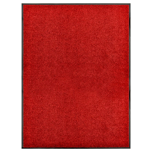 Doormat washable red 90x120 cm