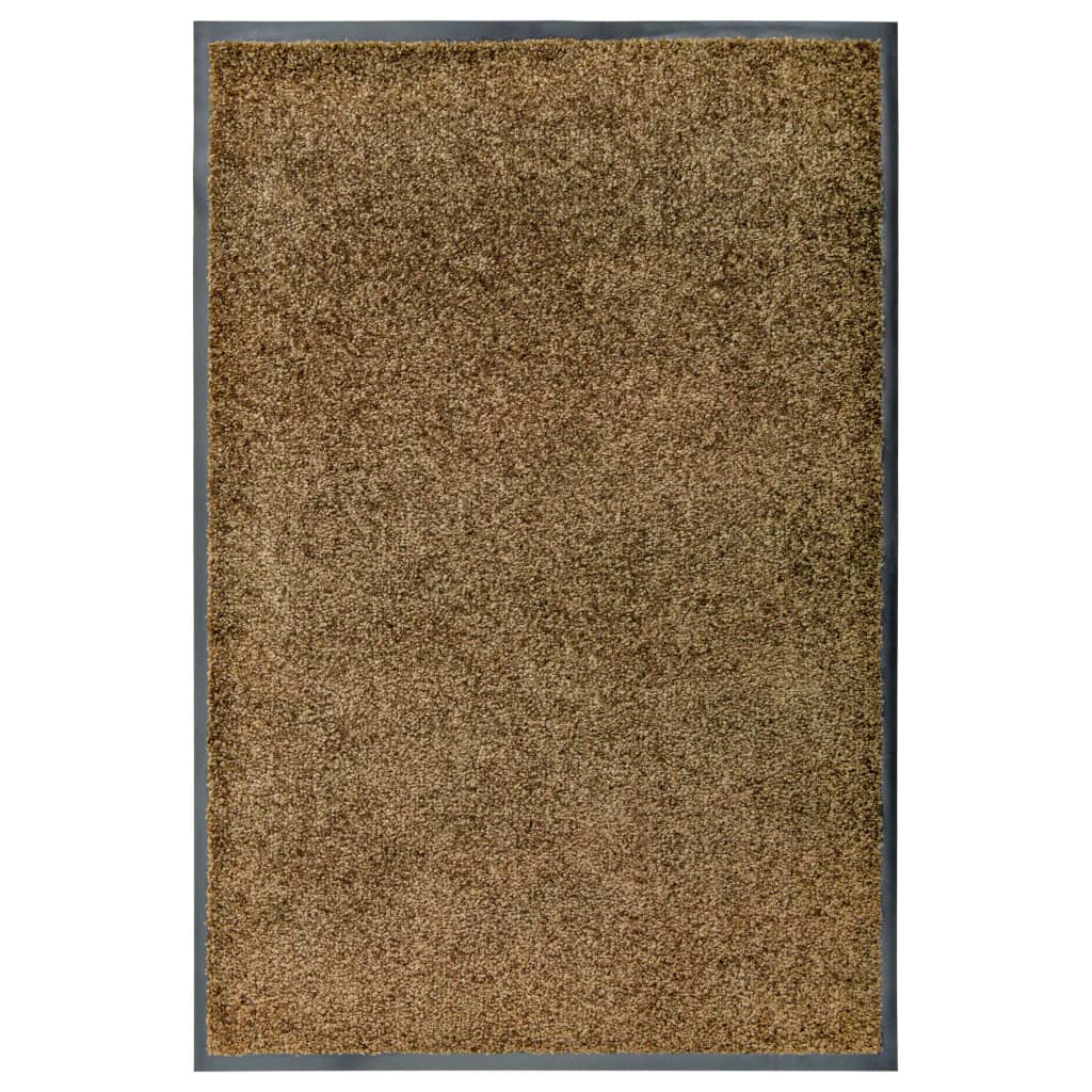 Doormat washable brown 60x90 cm