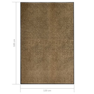 Doormat washable brown 120x180 cm