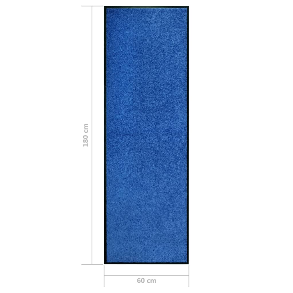 Doormat washable blue 60x180 cm