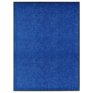Door mat washable blue 90x120 cm
