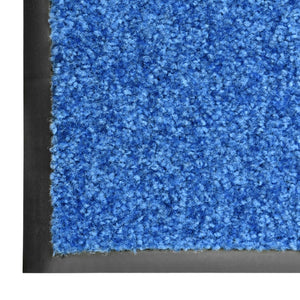 Door mat washable blue 90x120 cm