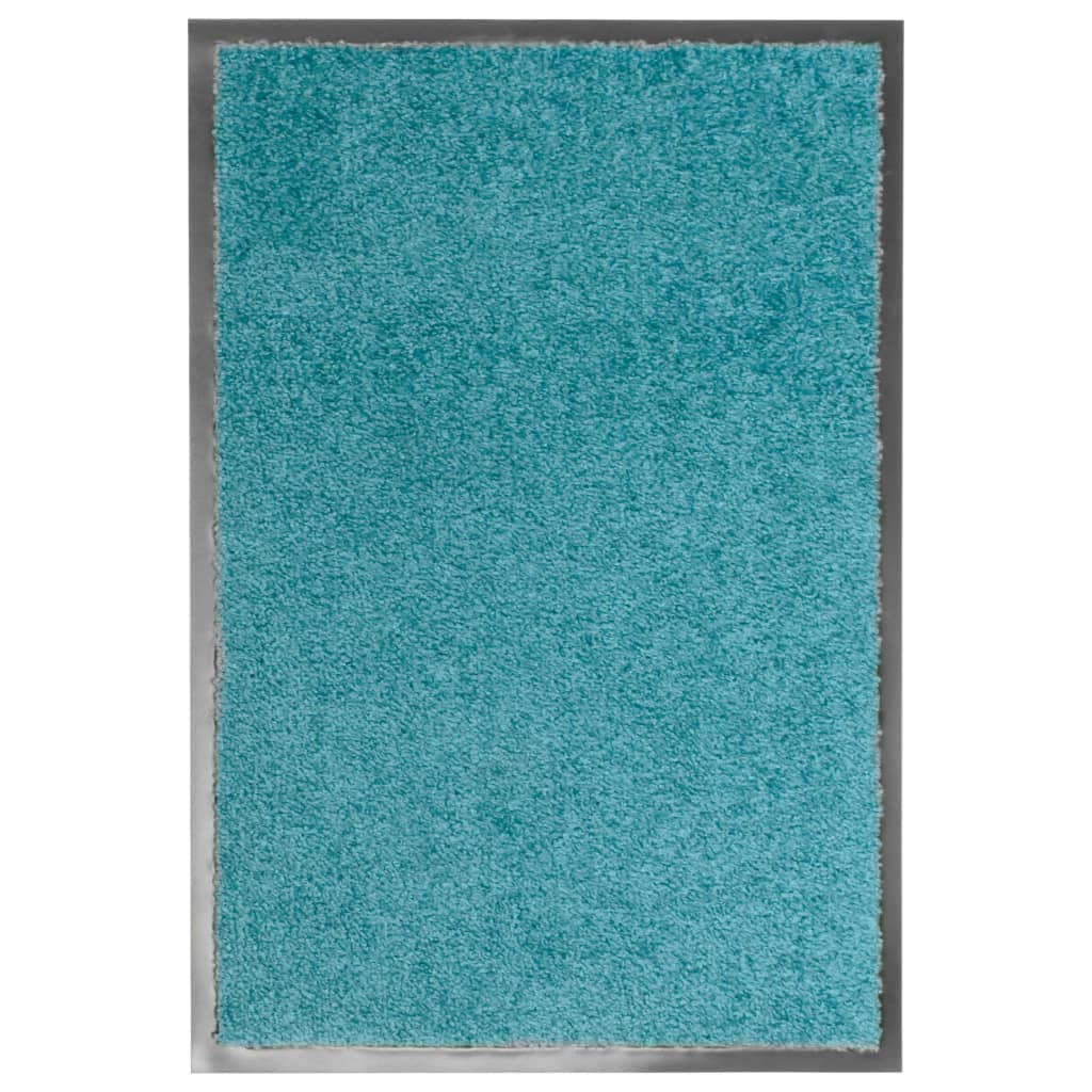 Doormat washable turquoise 40x60 cm