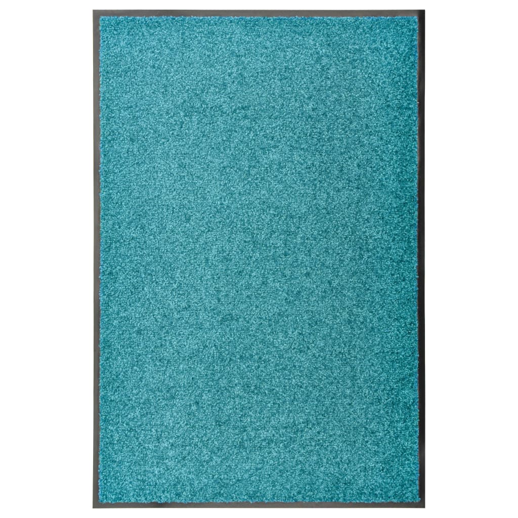 Doormat washable turquoise 60x90 cm