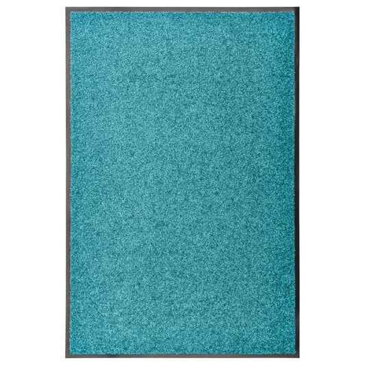 Doormat washable turquoise 60x90 cm