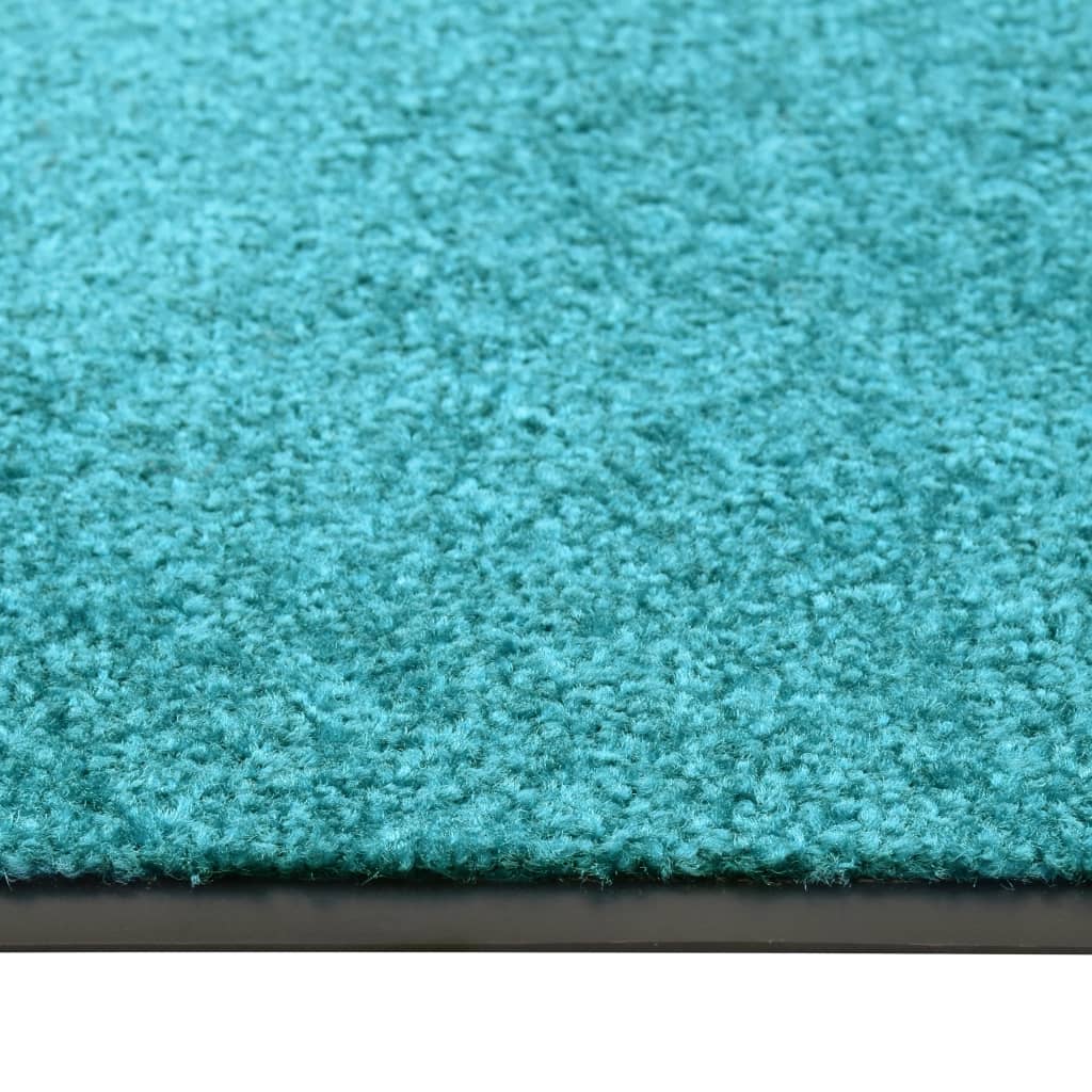 Doormat washable turquoise 60x90 cm