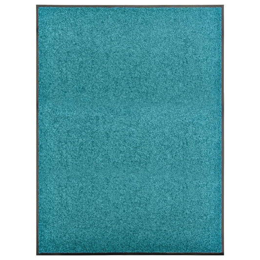 Doormat washable turquoise 90x120 cm