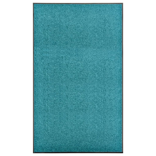 Doormat washable turquoise 90x150 cm