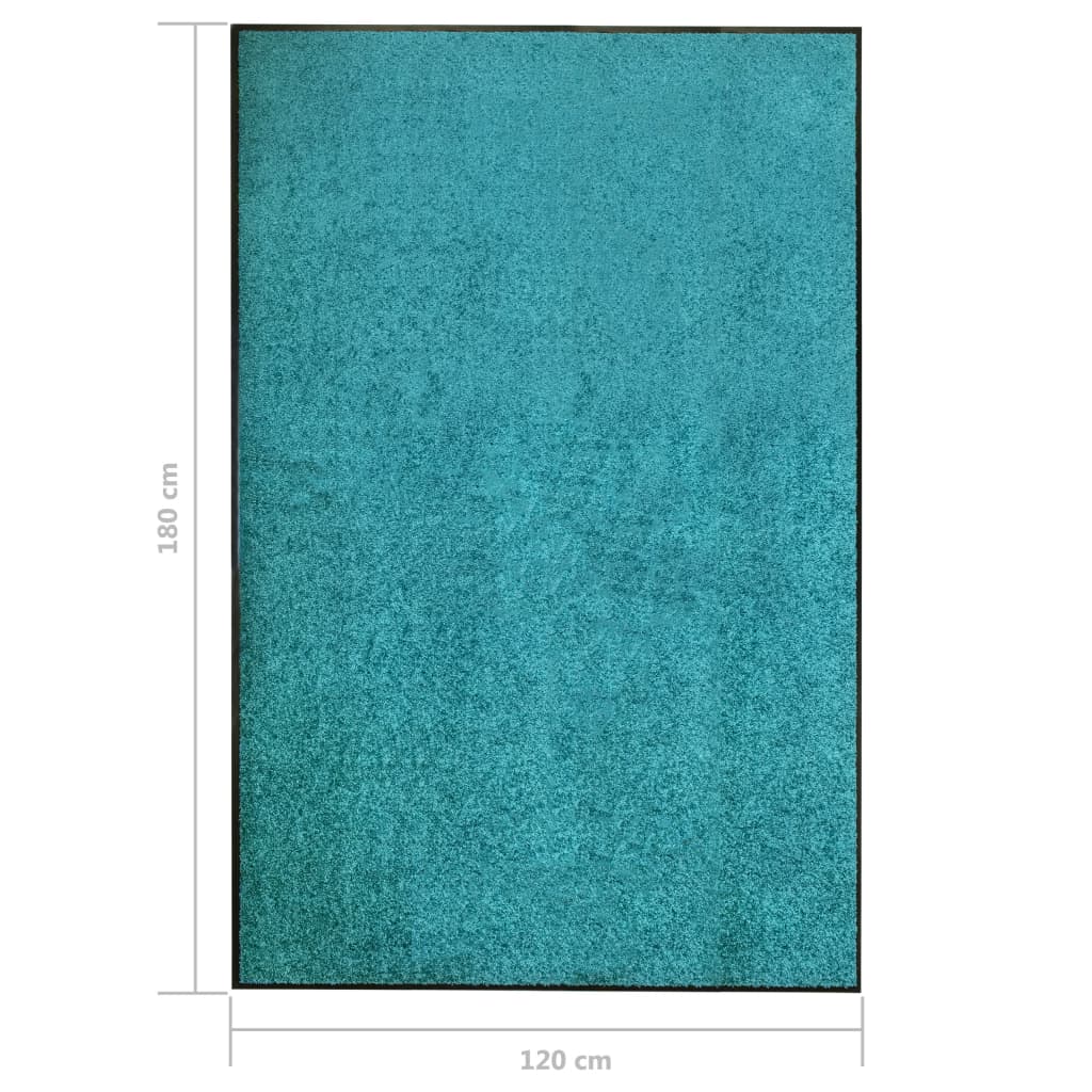 Doormat washable turquoise 120x180 cm