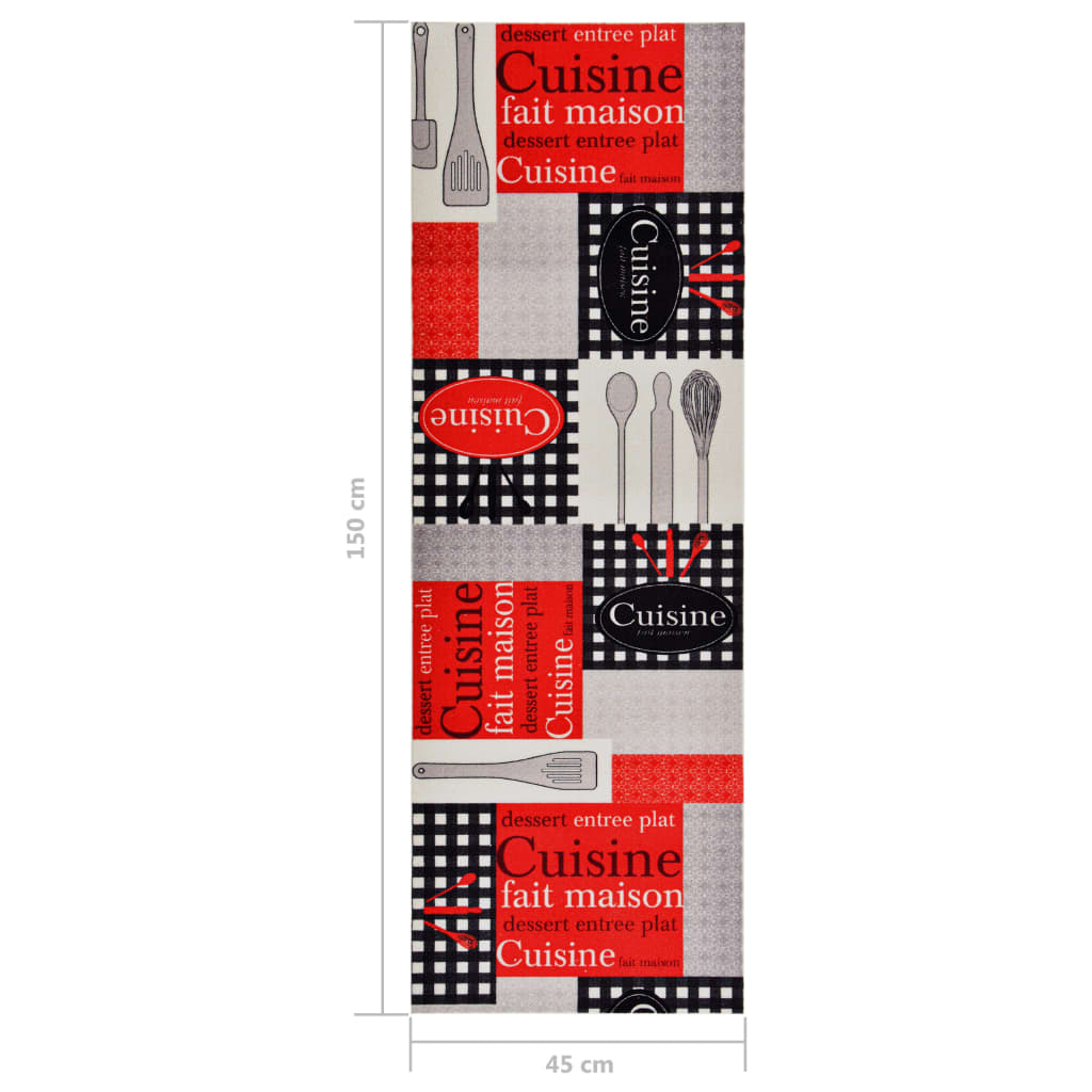 Kitchen mat washable Cuisine 45x150 cm