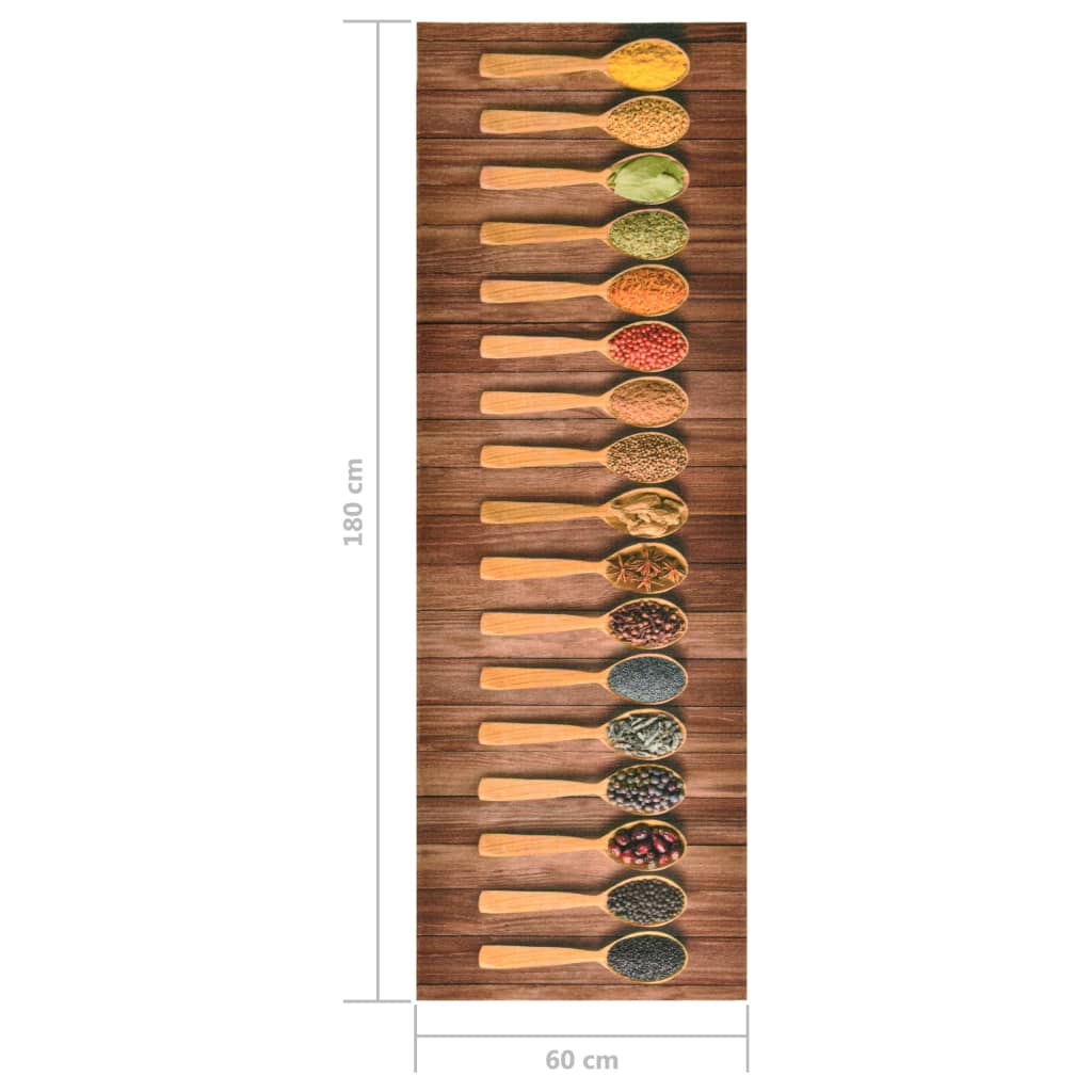 Kitchen mat washable Spoon 60x180 cm
