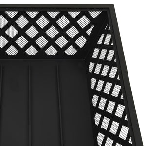 Fire pit with fire rake 64 cm XXL steel