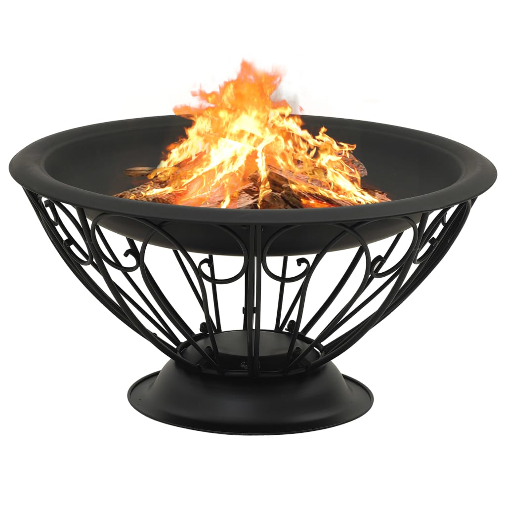 Fire pit with fire rake 75 cm XXL steel