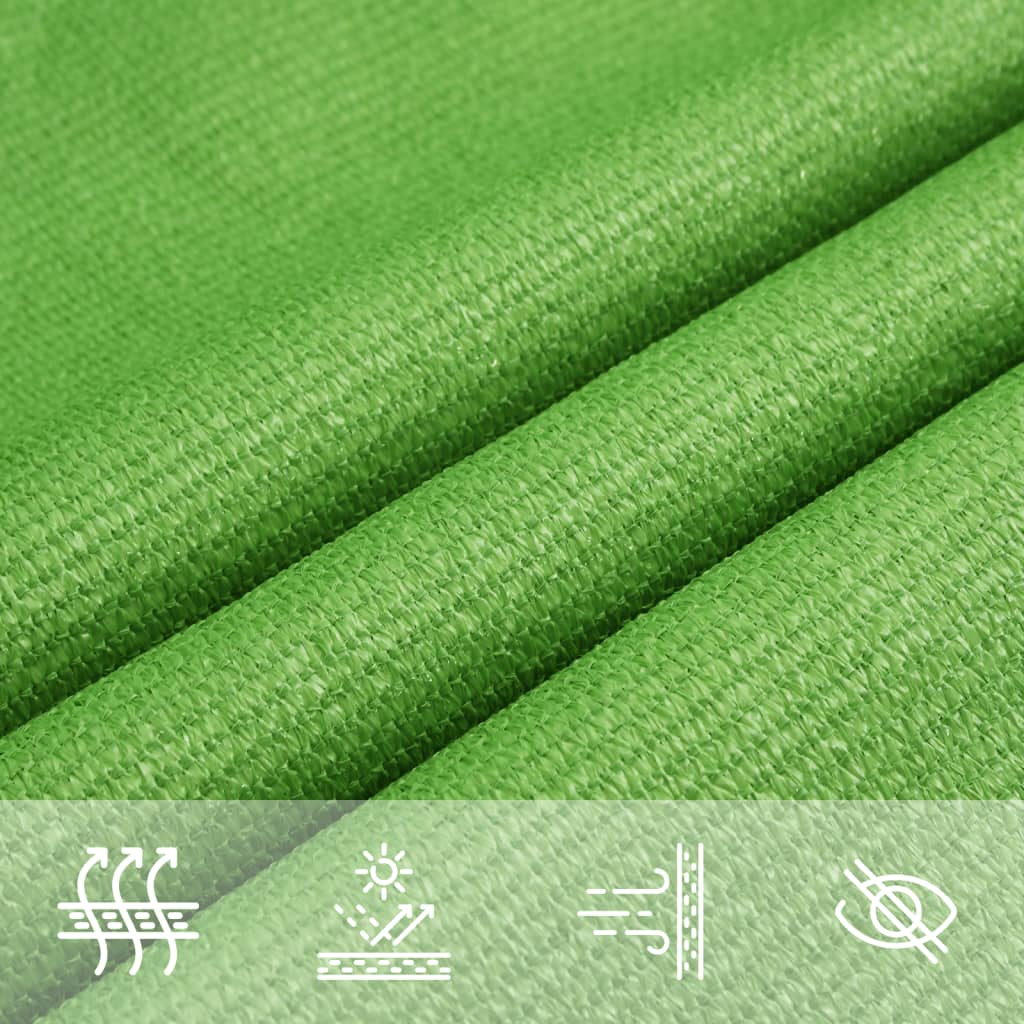 Sun sail 160 g/m² light green 7x7 m HDPE