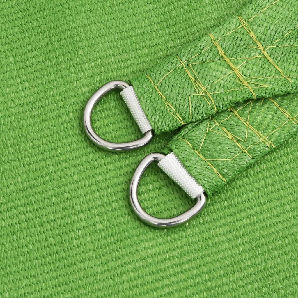 Sun sail 160 g/m² light green 7x7 m HDPE