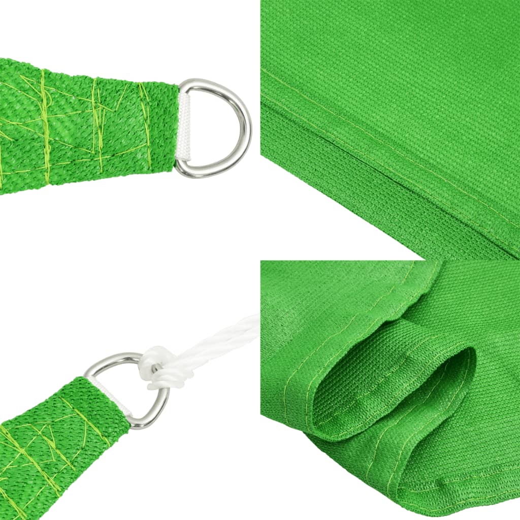 Sun sail 160 g/m² light green 7x7 m HDPE