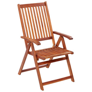 Folding chairs 3 pcs solid acacia wood