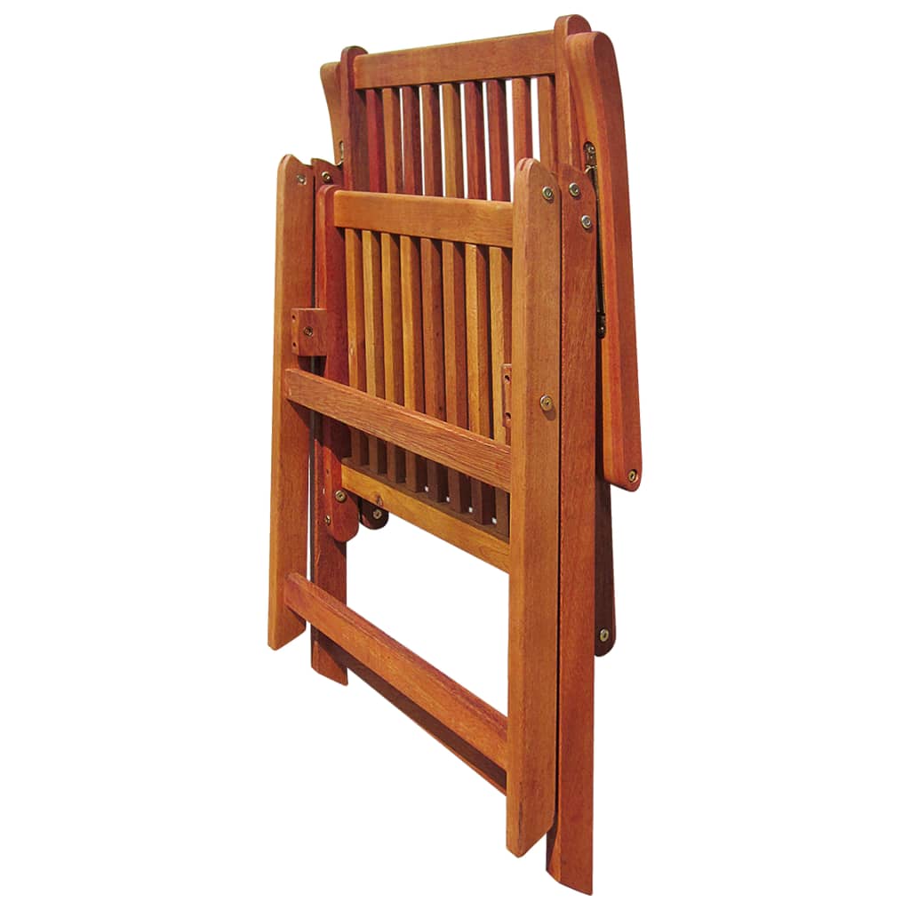 Folding chairs 3 pcs solid acacia wood
