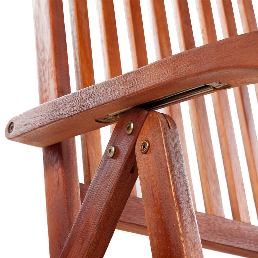 Folding chairs 3 pcs solid acacia wood