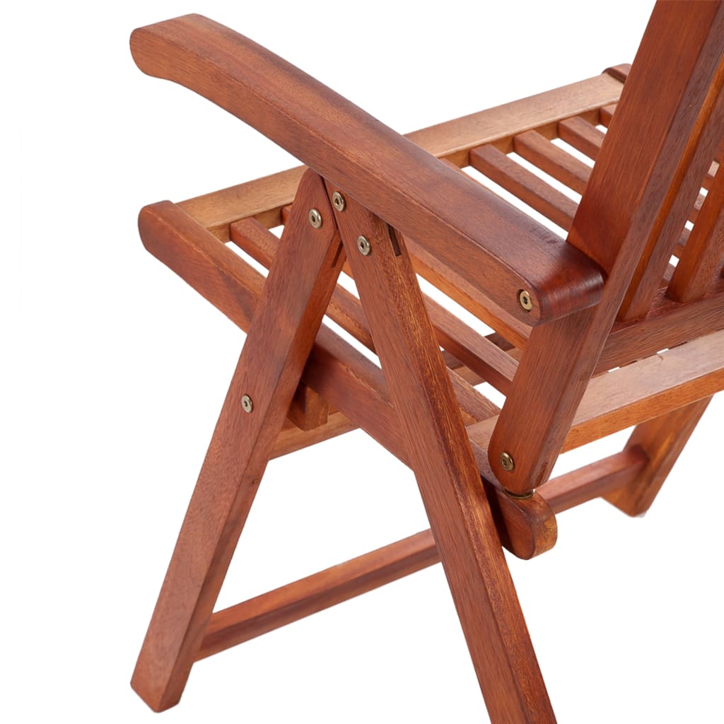 Folding chairs 3 pcs solid acacia wood