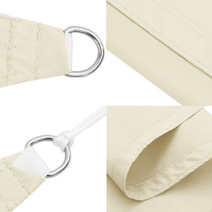 Sun sail oxford fabric triangular 3x4x5 m cream white