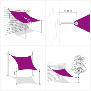 Sunshade oxford fabric triangular 3x3x3 m white