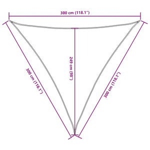 Sunshade oxford fabric triangular 3x3x3 m white