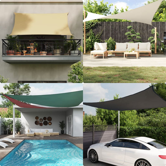 Sunshade oxford fabric triangular 3x3x3 m white