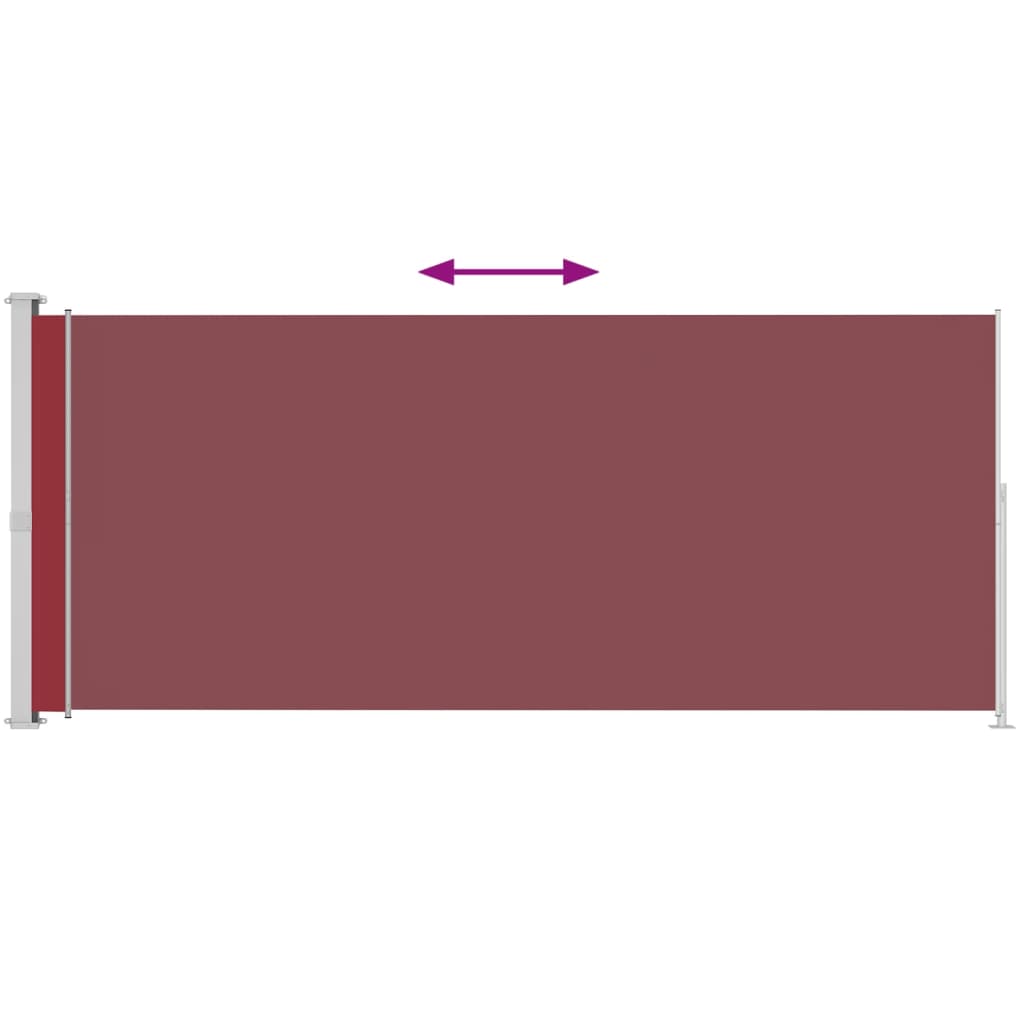 Retractable side awning 220x500 cm red