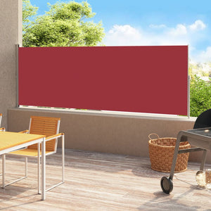 Retractable side awning 220x500 cm red