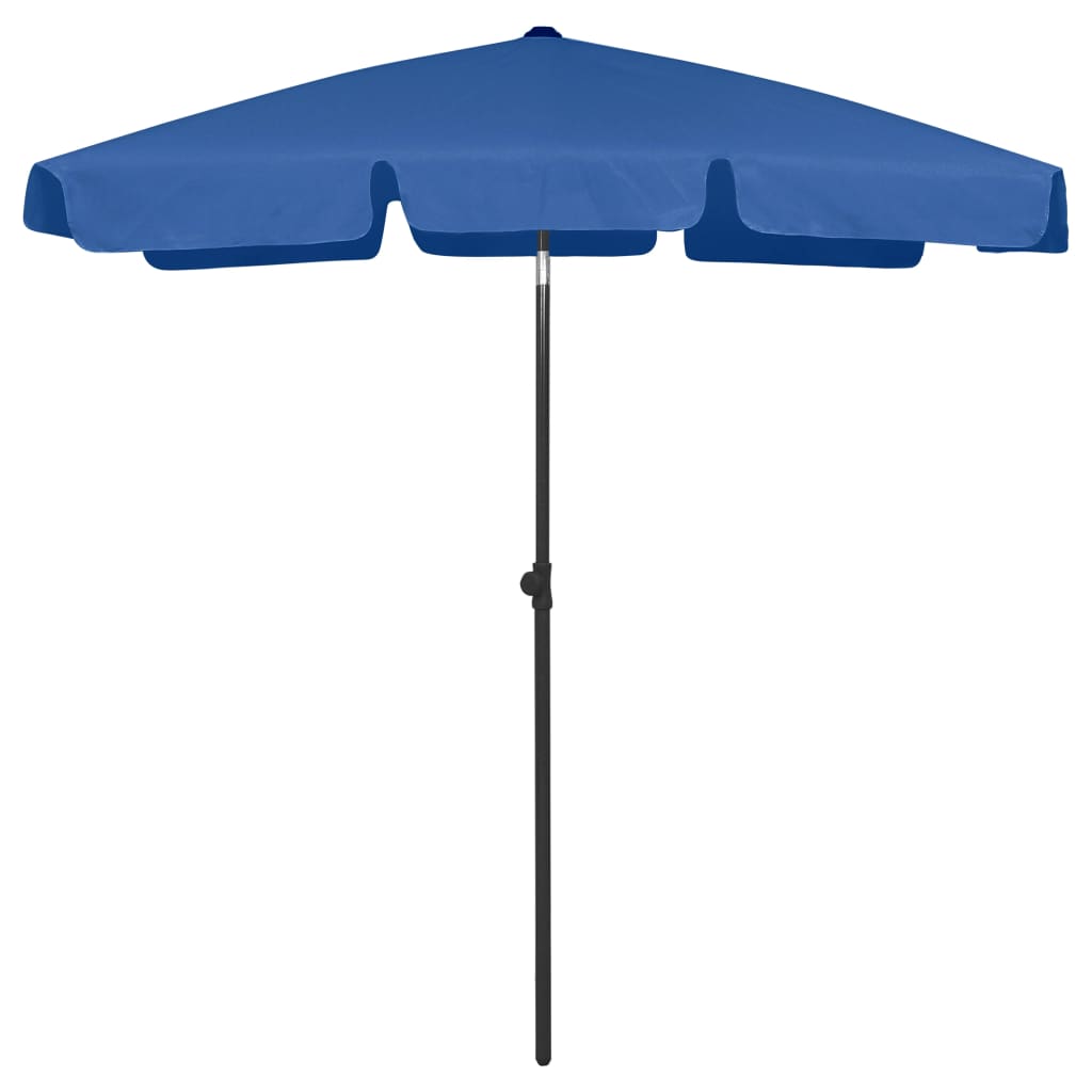 Beach umbrella azure blue 180x120 cm