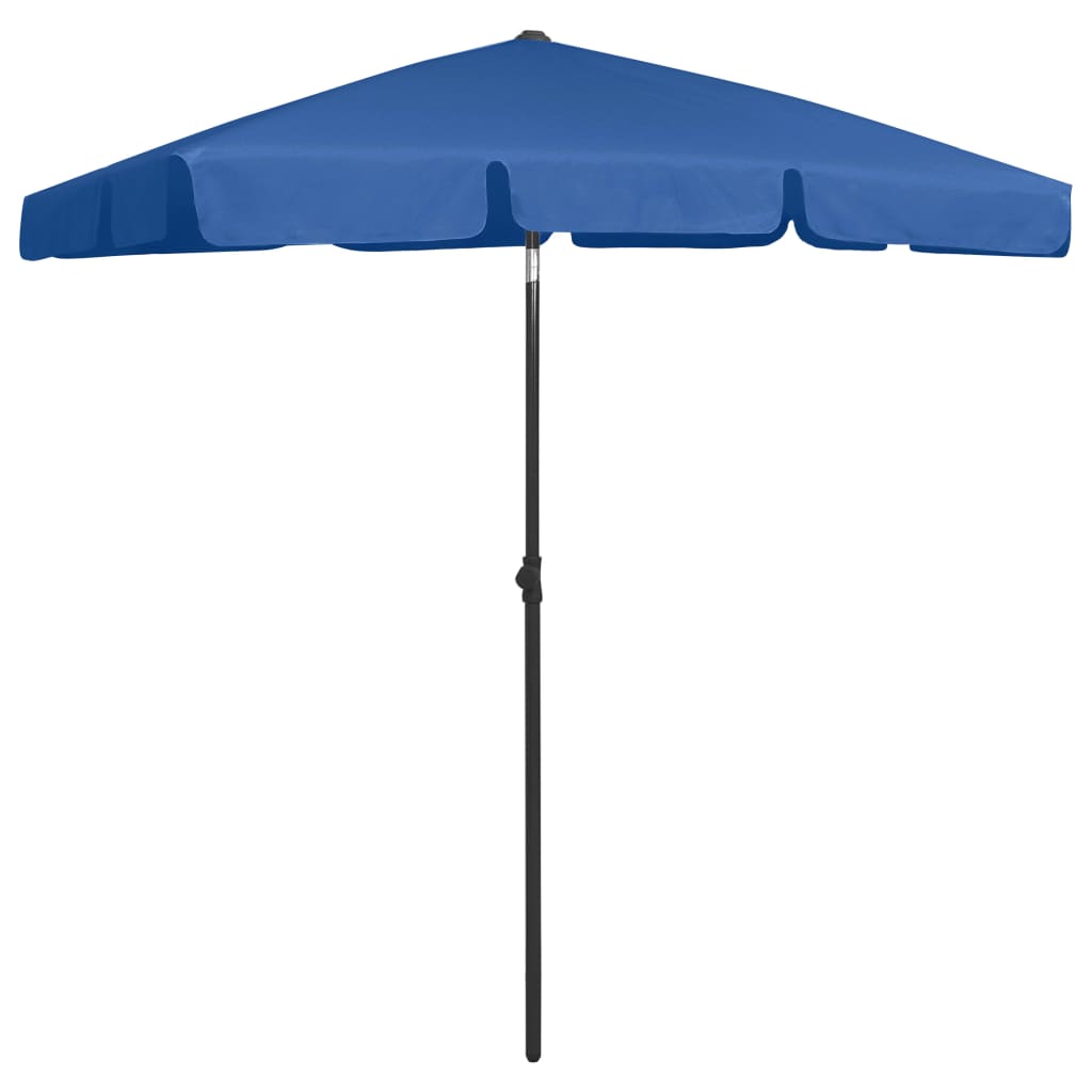 Beach umbrella azure blue 180x120 cm