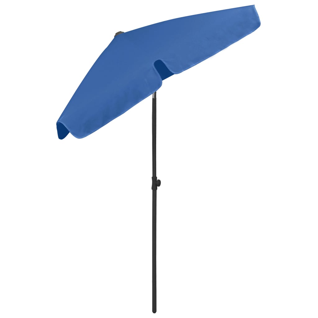 Beach umbrella azure blue 180x120 cm