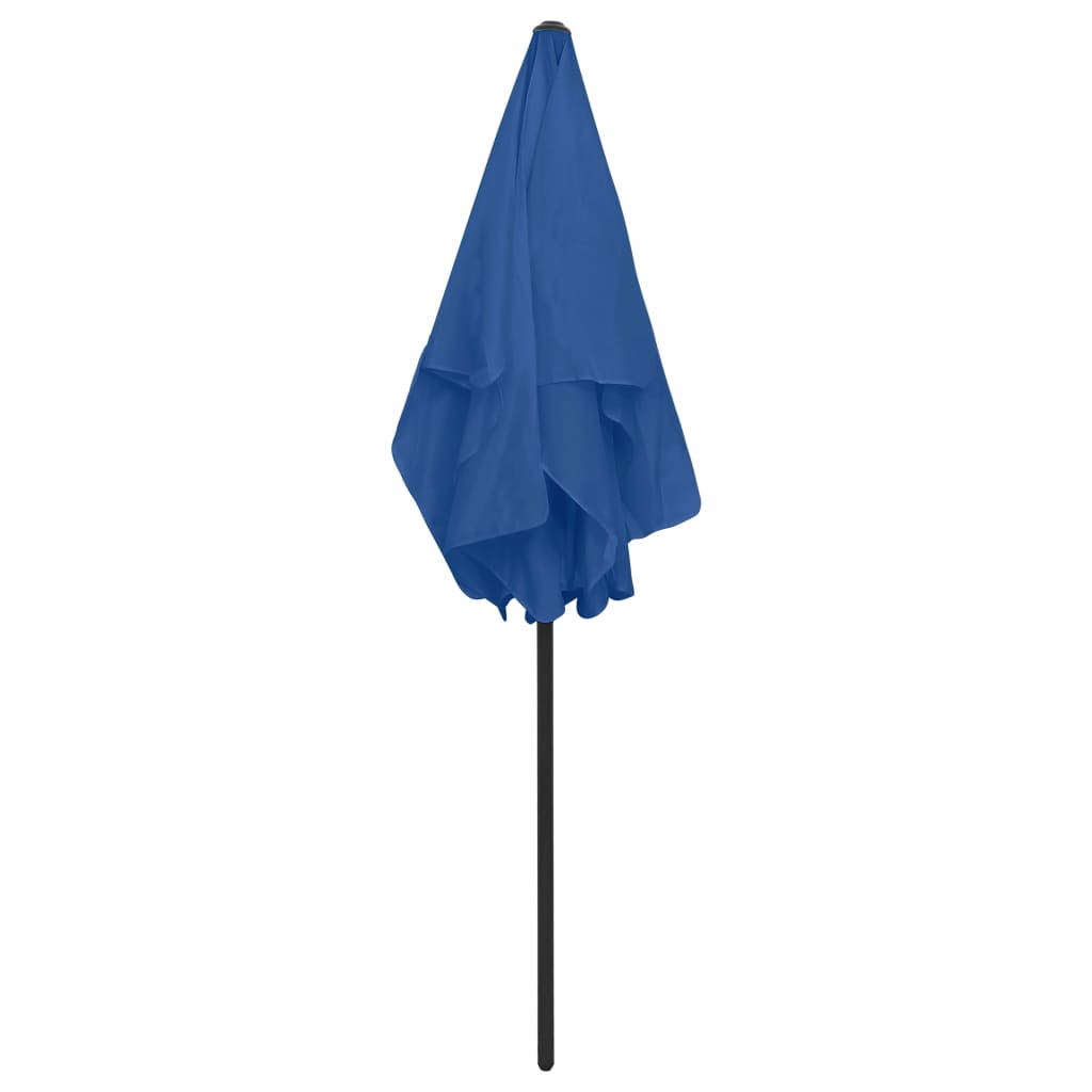 Beach umbrella azure blue 180x120 cm