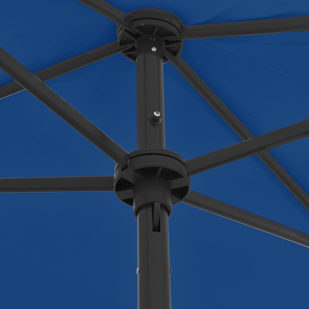 Beach umbrella azure blue 180x120 cm