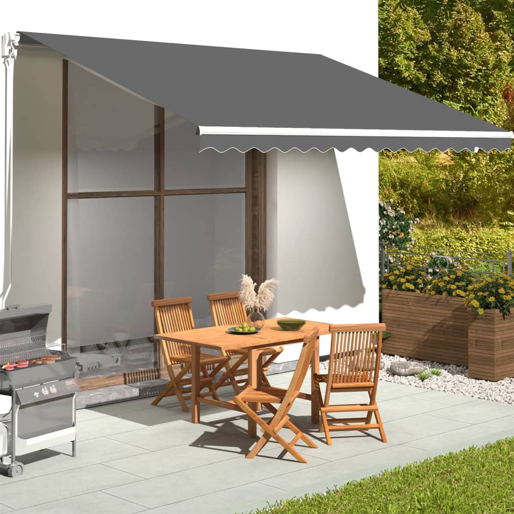 Replacement awning fabric anthracite 4.5x3.5 m