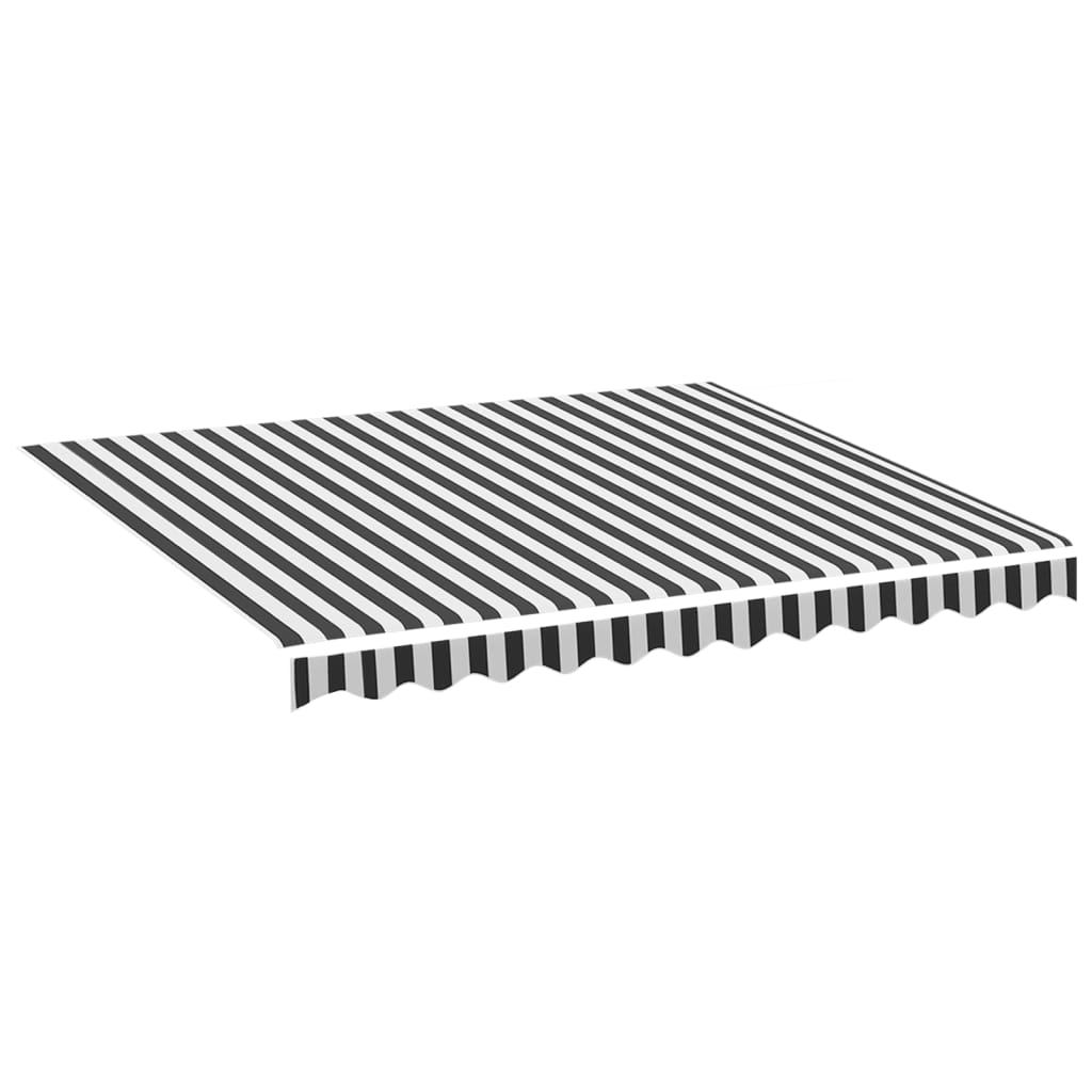 Replacement awning fabric anthracite and white 3x2.5 m